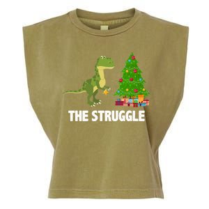 The Struggle T-rex Christmas Tree Garment-Dyed Women's Muscle Tee