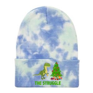 The Struggle T-rex Christmas Tree Tie Dye 12in Knit Beanie