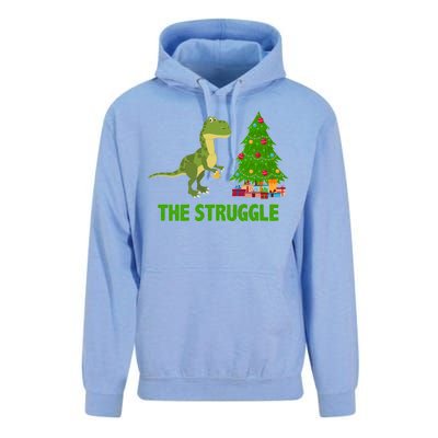 The Struggle T-rex Christmas Tree Unisex Surf Hoodie