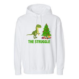 The Struggle T-rex Christmas Tree Garment-Dyed Fleece Hoodie