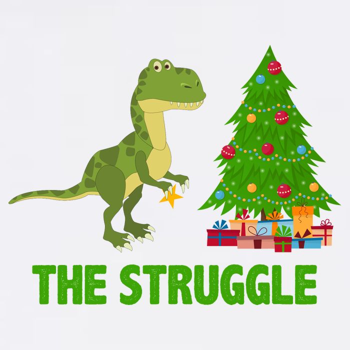 The Struggle T-rex Christmas Tree Garment-Dyed Sweatshirt