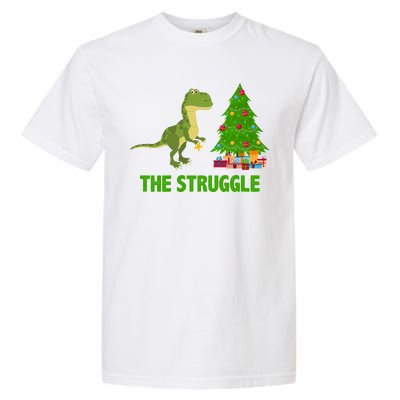 The Struggle T-rex Christmas Tree Garment-Dyed Heavyweight T-Shirt