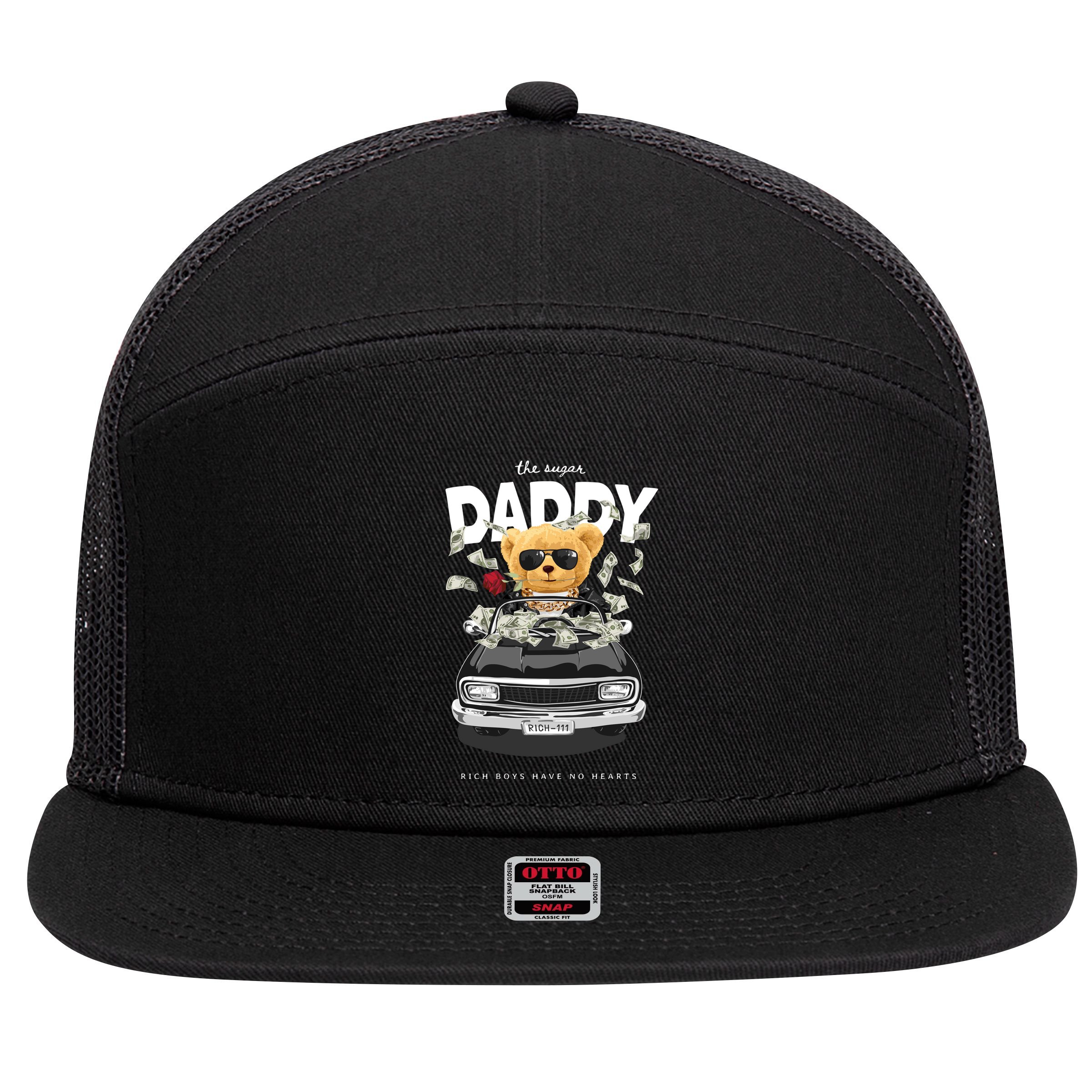 The Sugar Daddy 7 Panel Mesh Trucker Snapback Hat