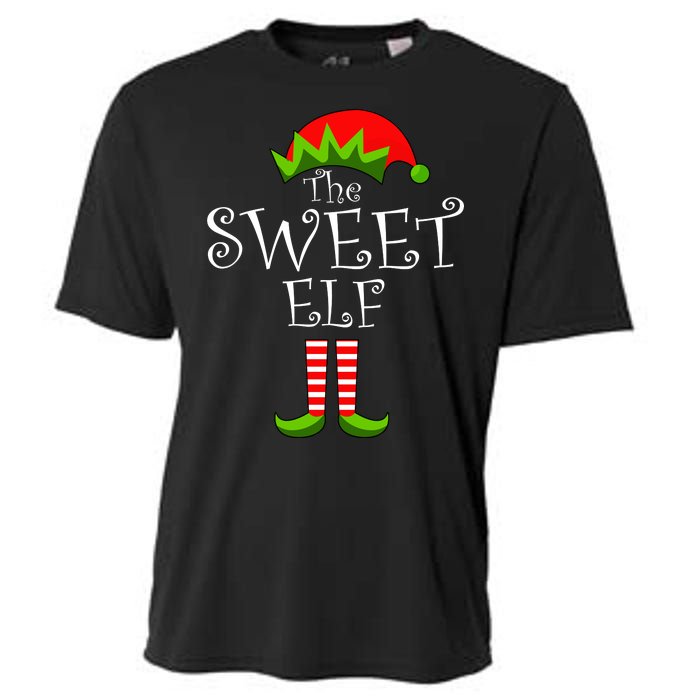 The Sweet Elf Funny Family Matching Christmas Cooling Performance Crew T-Shirt