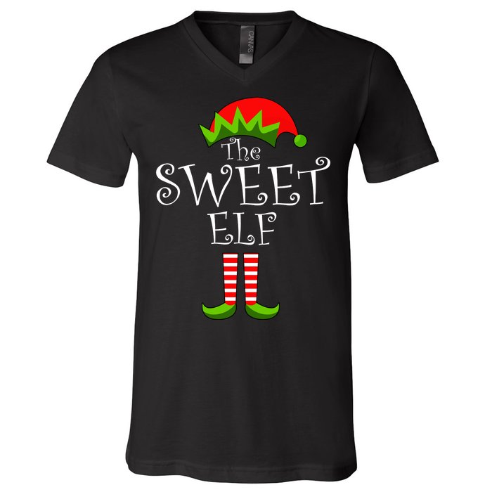 The Sweet Elf Funny Family Matching Christmas V-Neck T-Shirt