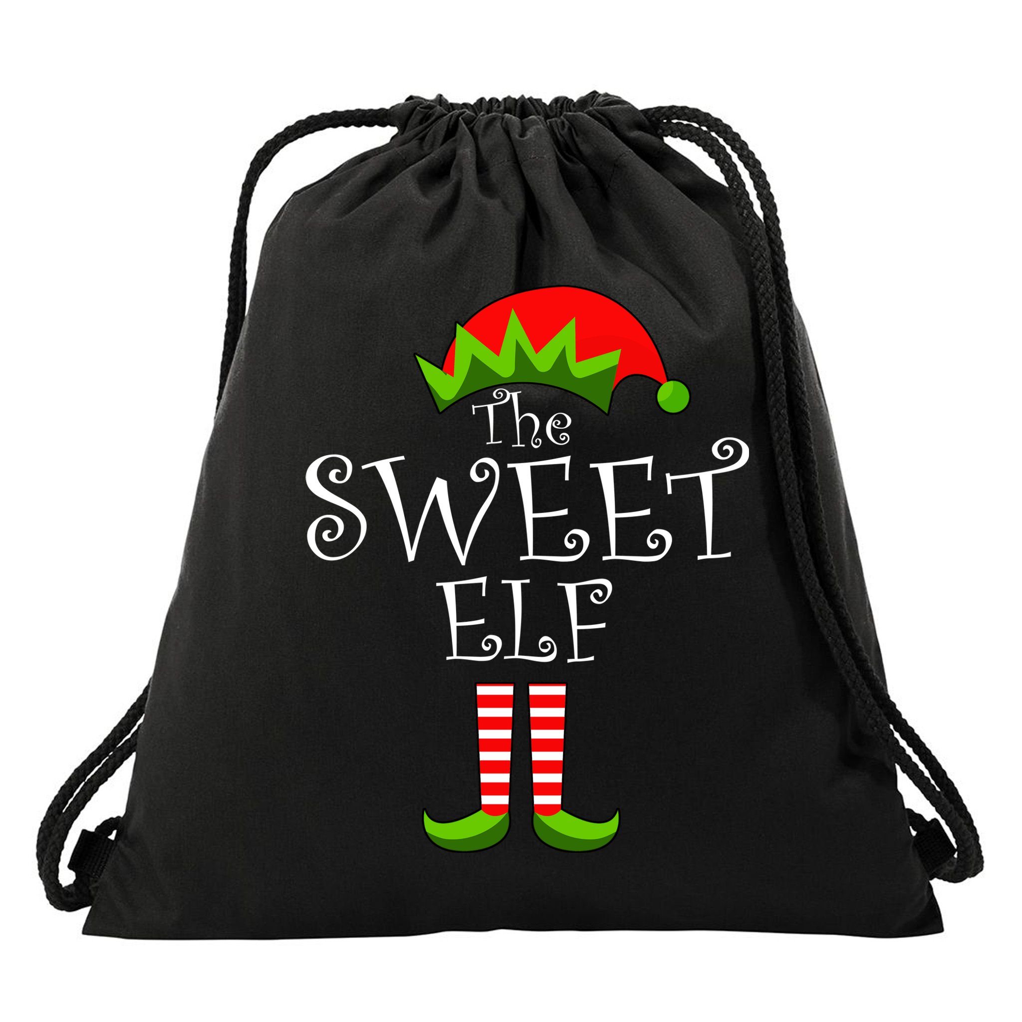The Sweet Elf Funny Family Matching Christmas Drawstring Bag