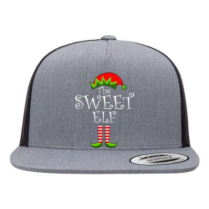 The Sweet Elf Funny Family Matching Christmas Flat Bill Trucker Hat