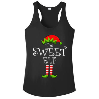 The Sweet Elf Funny Family Matching Christmas Ladies PosiCharge Competitor Racerback Tank