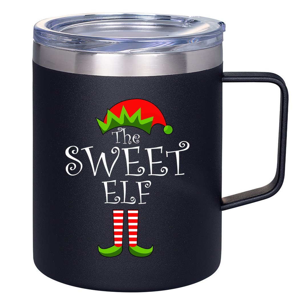 The Sweet Elf Funny Family Matching Christmas 12oz Stainless Steel Coffee Mug