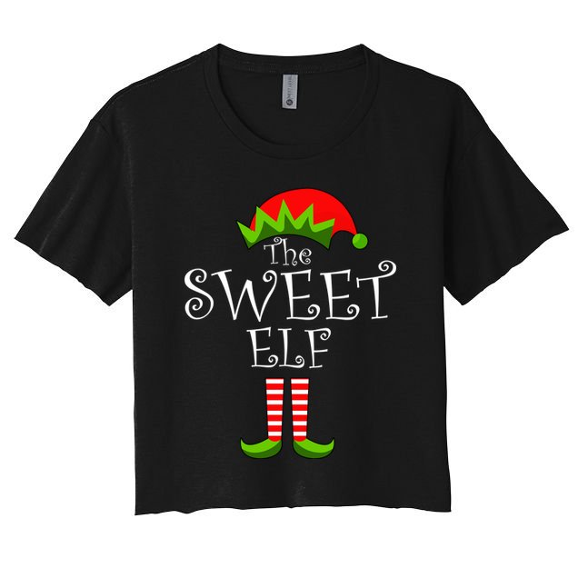 The Sweet Elf Funny Family Matching Christmas Crop Top