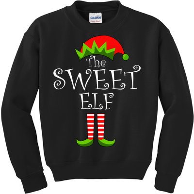 The Sweet Elf Funny Family Matching Christmas Kids Sweatshirt