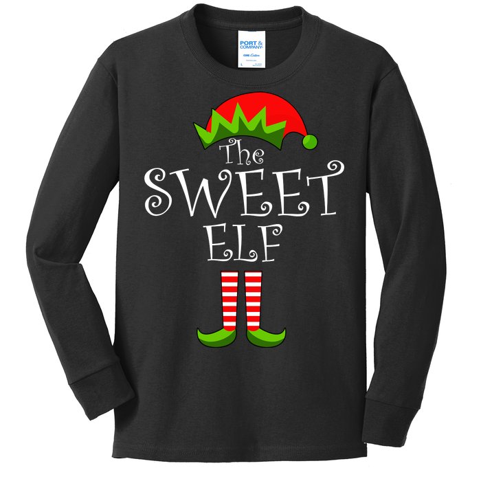 The Sweet Elf Funny Family Matching Christmas Kids Long Sleeve Shirt