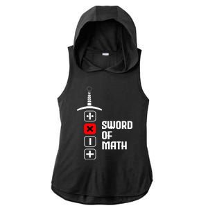 The Sword of Math Ladies PosiCharge Tri-Blend Wicking Draft Hoodie Tank