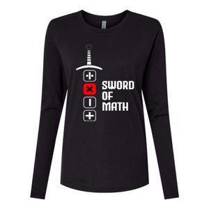 The Sword of Math Womens Cotton Relaxed Long Sleeve T-Shirt