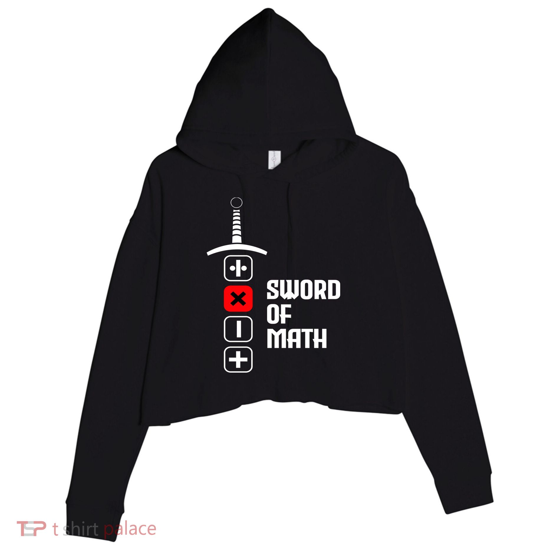 The Sword of Math Crop Fleece Hoodie