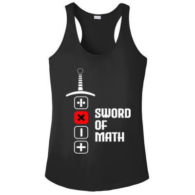 The Sword of Math Ladies PosiCharge Competitor Racerback Tank