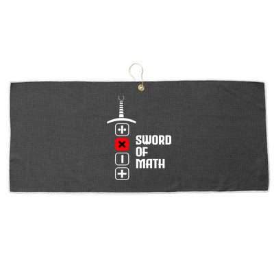 The Sword of Math Large Microfiber Waffle Golf Towel