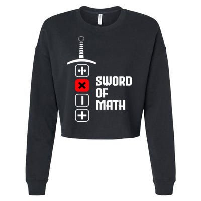 The Sword of Math Cropped Pullover Crew