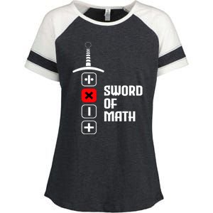 The Sword of Math Enza Ladies Jersey Colorblock Tee