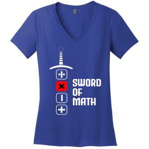 The Sword of Math Women's V-Neck T-Shirt