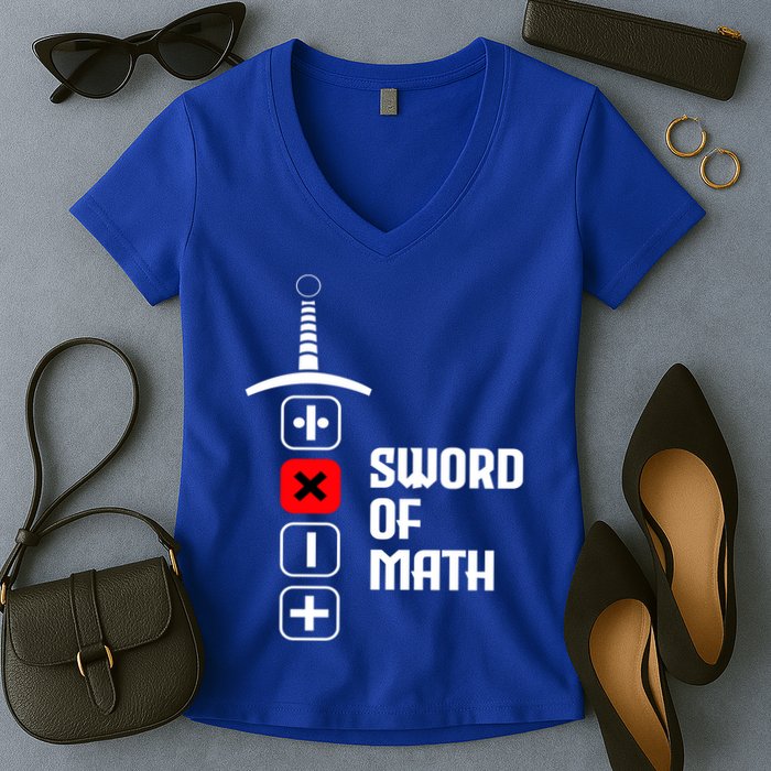 The Sword of Math Women's V-Neck T-Shirt