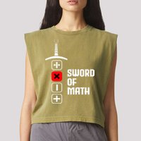 The Sword of Math Garment-Dyed Women's Muscle Tee