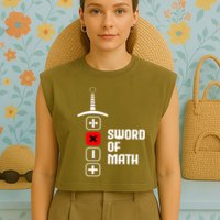 The Sword of Math Garment-Dyed Women's Muscle Tee