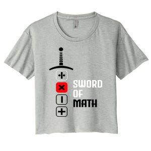 The Sword of Math Women's Crop Top Tee