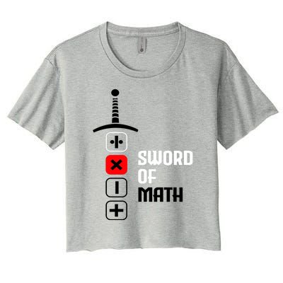 The Sword of Math Women's Crop Top Tee