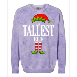 The Tallest Elf Funny Matching Christmas Colorblast Crewneck Sweatshirt