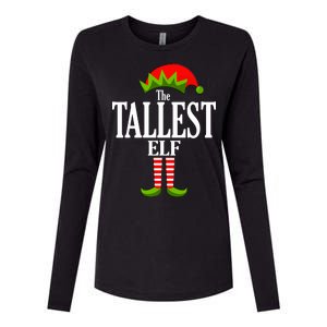 The Tallest Elf Funny Matching Christmas Womens Cotton Relaxed Long Sleeve T-Shirt