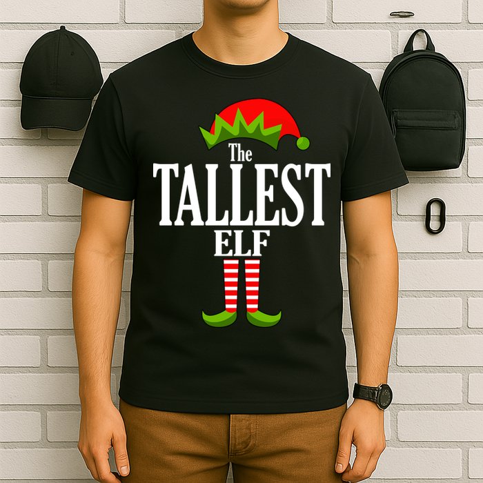 The Tallest Elf Funny Matching Christmas T-Shirt