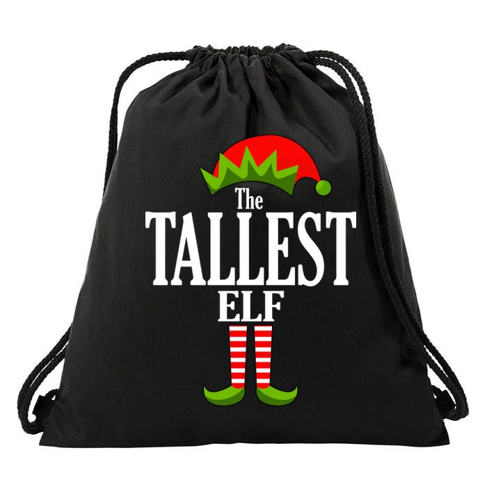 The Tallest Elf Funny Matching Christmas Drawstring Bag