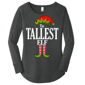 The Tallest Elf Funny Matching Christmas Women's Perfect Tri Tunic Long Sleeve Shirt