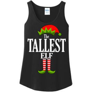 The Tallest Elf Funny Matching Christmas Ladies Essential Tank