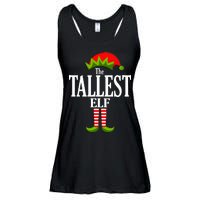 The Tallest Elf Funny Matching Christmas Ladies Essential Flowy Tank