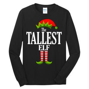 The Tallest Elf Funny Matching Christmas Tall Long Sleeve T-Shirt