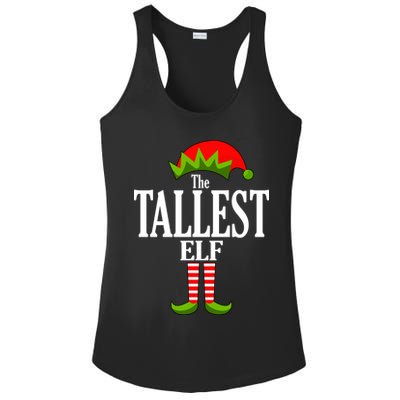 The Tallest Elf Funny Matching Christmas Ladies PosiCharge Competitor Racerback Tank