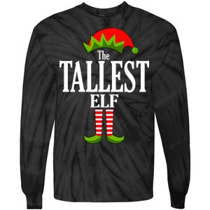 The Tallest Elf Funny Matching Christmas Tie-Dye Long Sleeve Shirt