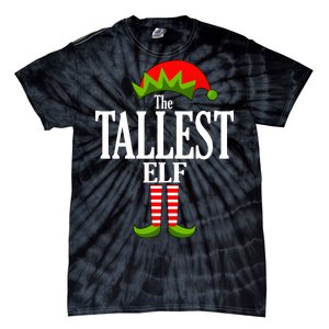 The Tallest Elf Funny Matching Christmas Tie-Dye T-Shirt