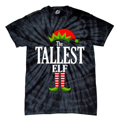 The Tallest Elf Funny Matching Christmas Tie-Dye T-Shirt
