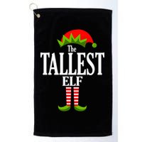 The Tallest Elf Funny Matching Christmas Golf Towel
