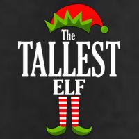 The Tallest Elf Funny Matching Christmas Golf Towel
