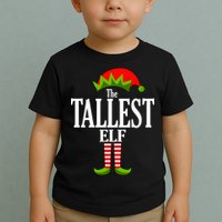 The Tallest Elf Funny Matching Christmas Toddler T-Shirt