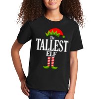 The Tallest Elf Funny Matching Christmas Kids T-Shirt