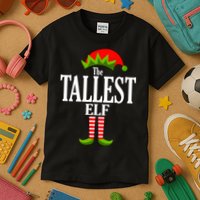The Tallest Elf Funny Matching Christmas Kids T-Shirt