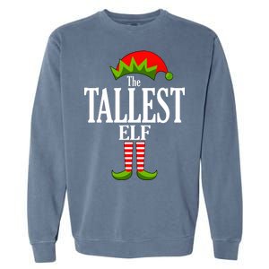 The Tallest Elf Funny Matching Christmas Garment-Dyed Sweatshirt