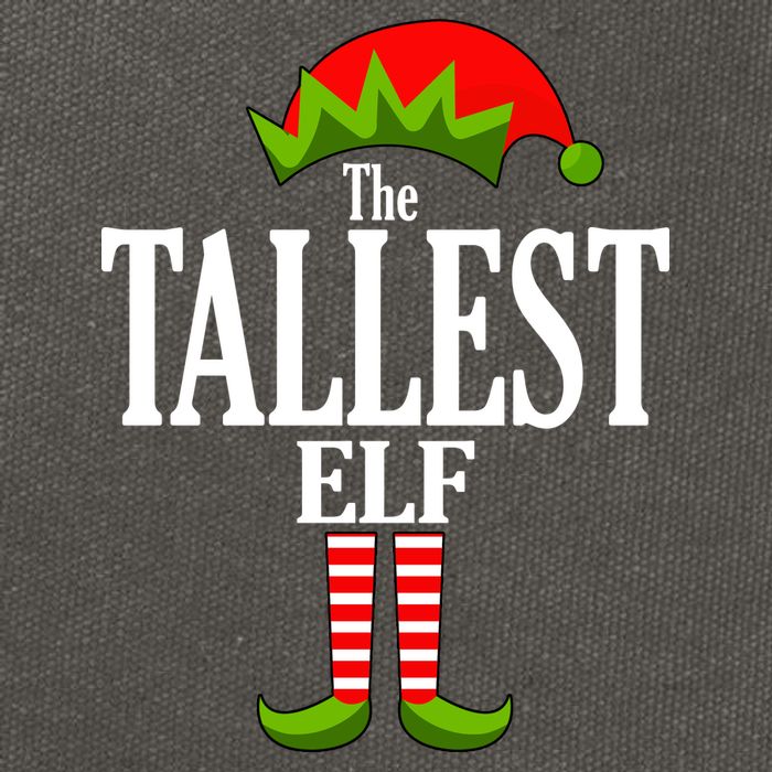 The Tallest Elf Funny Matching Christmas Cotton Canvas Backpack