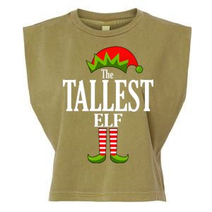 The Tallest Elf Funny Matching Christmas Garment-Dyed Women's Muscle Tee