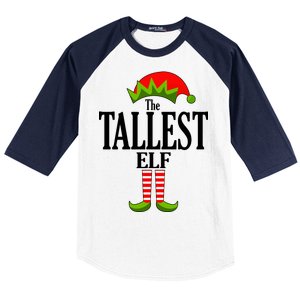 The Tallest Elf Funny Matching Christmas Baseball Sleeve Shirt